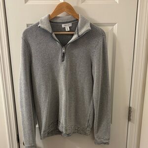 Calvin Klein Men's Zip-Up Sweater in Gray